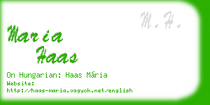 maria haas business card